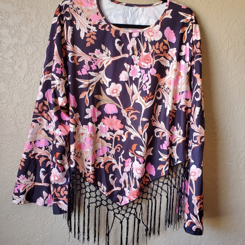 New Shein fringe blouse